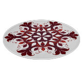 Rote Marmorschneeflocke Schneidebrett (Ecke)