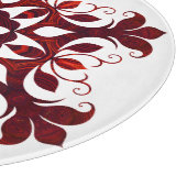 Rote Marmorschneeflocke Schneidebrett (Ecke)