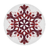 Rote Marmorschneeflocke Schneidebrett (Vorderseite)