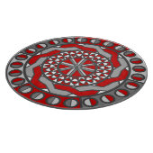 Rote Maschine Glas Schneidebrett (Ecke)