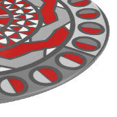 Rote Maschine Glas Schneidebrett (Ecke)