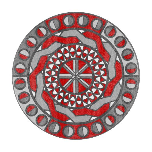 Rote Maschine Glas Schneidebrett (Vorderseite)