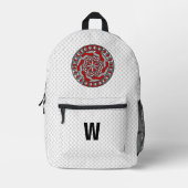 Rote Maschinen Bedruckter Rucksack (Vorderseite)