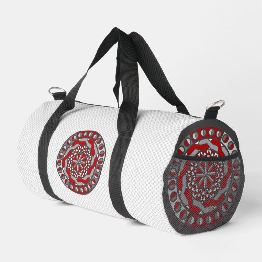 Rote Maschinen Duffle Bag (Rechte Ecke)