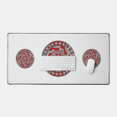 Rote Maschinen Schreibtischunterlage (Tastatur & Maus)