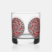 Rote Maschinen Whiskyglas (Rückseite)