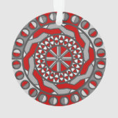 Rote Maschinerie-Acryl-Verzierung Ornament (Rückseite)