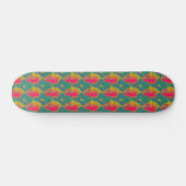 rote Masken auf der grünen Skateboard (Horizontal)