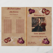 Rote Maskenmaske im Party Quinceañera (Vorderseite)