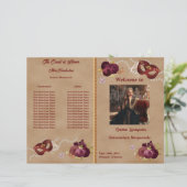 Rote Maskenmaske im Party Quinceañera (Stehend Vorderseite)