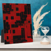 Rote Matrix-Camouflage (AOM-Design) Fotoplatte (Seite)