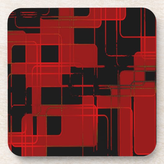 Rote Matrix-Camouflage (AOM-Design) Getränkeuntersetzer (Vorderseite)