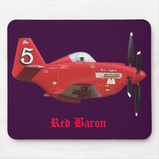 Rote Mausunterlage Baron- Mousepad (Vorne)