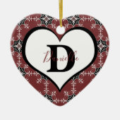 Rote Medaille personalisiert Keramik Ornament (Vorne)