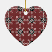 Rote Medaille personalisiert Keramik Ornament (Hinten)