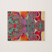 Rote Meditations-Fraktal-Abstrakte Kunst Puzzle (Horizontal)