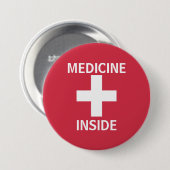 Rote Medizin innerhalb der Hilfe-Symbol-Medikation Button (Vorne & Hinten)