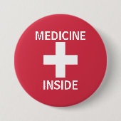 Rote Medizin innerhalb der Hilfe-Symbol-Medikation Button (Vorderseite)