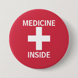 Rote Medizin innerhalb der Hilfe-Symbol-Medikation Button