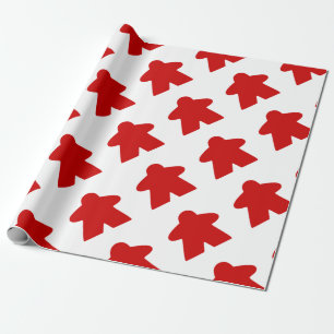 Rote Meeple-Spielstein Geschenkpapier