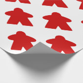 Rote Meeple-Spielstein Geschenkpapier (Ecke)