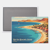 Rote-Meeres-Strände, Assab, Eritrea Eritrea Magnet (Vorderseite/Rückseite)