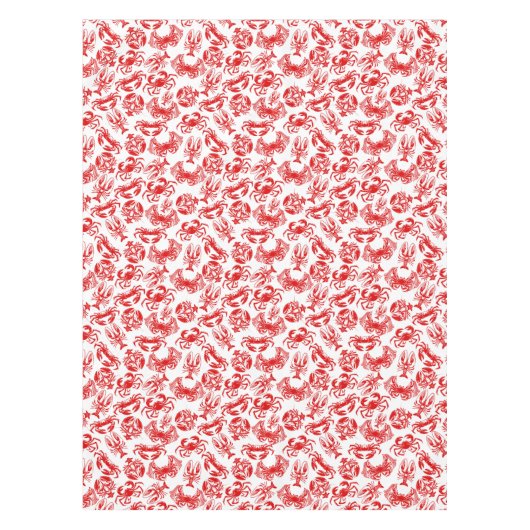 Rote Meeresfrüchte Tischdecke (Vorderseite)