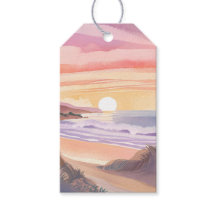 Röte Meeresuntergang | Strand Aquarellmalerei