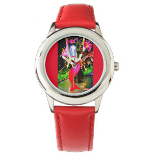 Rote Meerjungfrau Armbanduhr