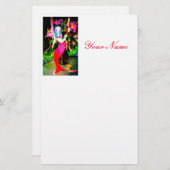 Rote Meerjungfrau Briefpapier (Vorne/Hinten)