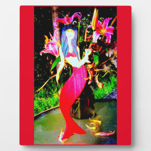 Rote Meerjungfrau Fotoplatte