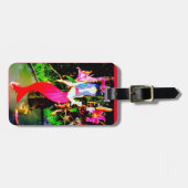 Rote Meerjungfrau Gepäckanhänger (Vorderseite horizontal)