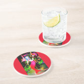 Rote Meerjungfrau Getränkeuntersetzer (Seite)