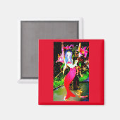 Rote Meerjungfrau Magnet (Vorderseite/Rückseite)