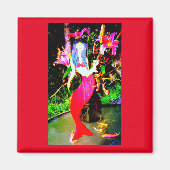 Rote Meerjungfrau Magnet (Vorne)