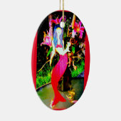 Rote Meerjungfrau Schönheit mit Martini Keramik Ornament (Rechts)