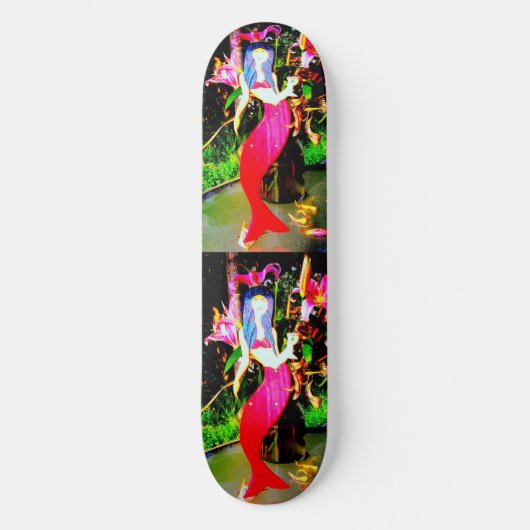 Rote Meerjungfrau Skateboard (Vorderseite)