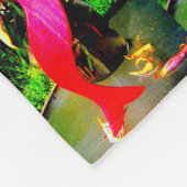 Rote Meerjungfrauen Fleecedecke (Ecke)