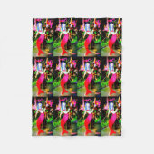 Rote Meerjungfrauen Fleecedecke (Vorderseite)