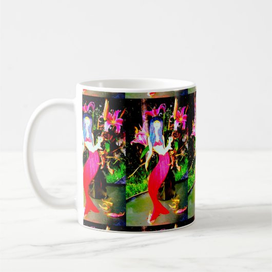 Rote Meerjungfrauen Kaffeetasse (Links)