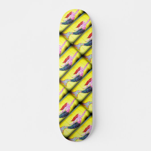 Rote Meerjungfrauen Skateboard (Vorne)