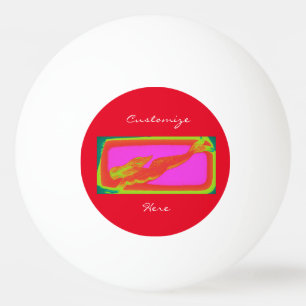 Rote Meerjungfrauen Tischtennisball