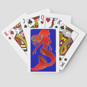rote Meerjungkarten Spielkarten