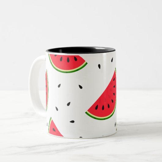 Rote Melone Zweifarbige Tasse (Vorderseite Links)
