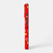 Rote Memphis-Monogramm-Case-Mate-iPhone-Hülle iPhone 16 Hülle (Linke Seite)