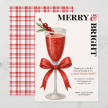 Rote Merry & Bright Büro-Weihnachtsfeier