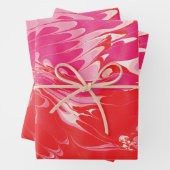 Rote Merry Marmor Wrapping Paper Sheets Geschenkpapier Set (Beispiel)