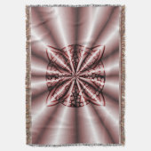 Rote Metallic Celtic Knot Original Art Decke (Vorderseite Vertikal)