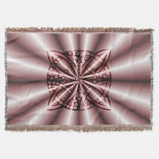 Rote Metallic Celtic Knot Original Art Decke (Vorderseite)