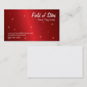 Rote metallische und Stern-Visitenkarte Visitenkarte (Vorne/Hinten)